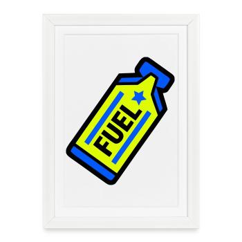 Sports d’endurance au gel énergétique Fuel Energy - Affiche encadrée (27 × 37 cm) - blanc - Devant