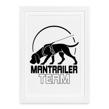 Bloodhound Mantrailer Team Dog Sport Wilsigns - Framed poster (27 × 37 cm) - white - Front