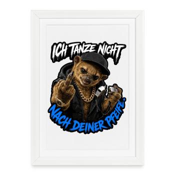 Je ne dis pas à ton rythme - Affiche encadrée (27 × 37 cm) - blanc - Devant