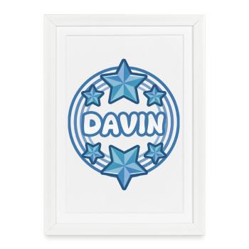 Davin - Affiche encadrée (27 × 37 cm) - blanc - Devant