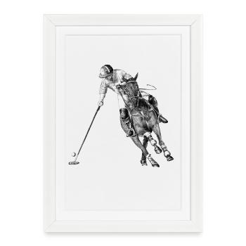 polo sport - Affiche encadrée (27 × 37 cm) - blanc - Devant