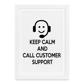 6061912 122552662 Helpline - Affiche encadrée (27 × 37 cm) - blanc - Devant