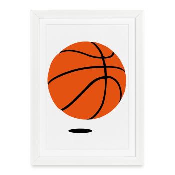 Basketball - Deluxe edition - 2c 2 shadow - Framed poster (27 × 37 cm) - white - Front