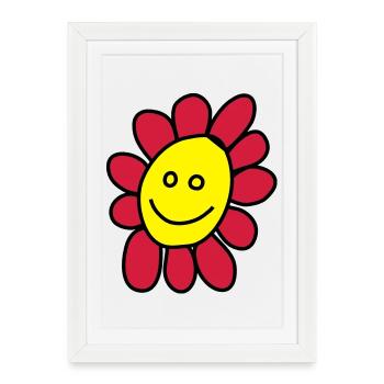 Je suis une fleur - Affiche encadrée (27 × 37 cm) - blanc - Devant
