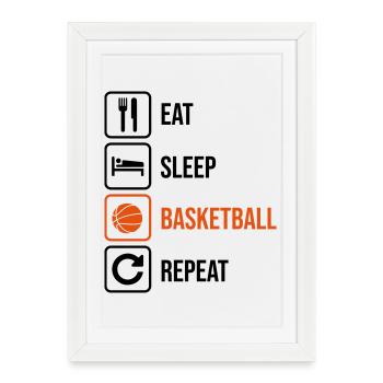 basketballer - Affiche encadrée (27 × 37 cm) - blanc - Devant