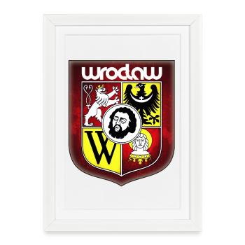 Wrocław, Polska, Wroclaw, Wroclaw - Conception - Affiche encadrée (27 × 37 cm) - blanc - Devant