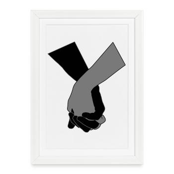 Holding Hands - Framed poster (27 × 37 cm) - white - Front