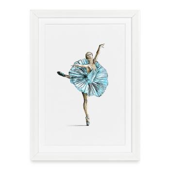ballet - Framed poster (27 × 37 cm) - white - Front