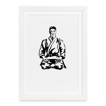 karate - Framed poster (27 × 37 cm) - white - Front