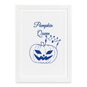 Reine de la citrouille - Affiche encadrée (27 × 37 cm) - blanc - Devant