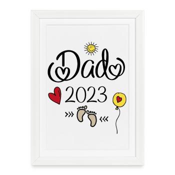 Papa 2023 - Affiche encadrée (27 × 37 cm) - blanc - Devant