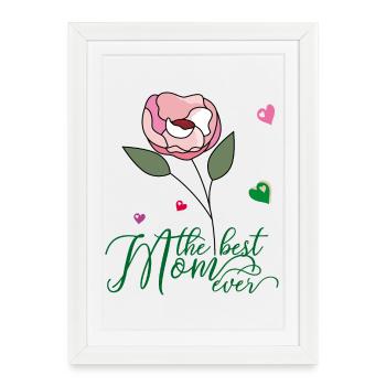 Fête des mères, Rose - Affiche encadrée (27 × 37 cm) - blanc - Devant