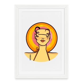 CAMISETA GRINGA SOLAR - Framed poster (27 × 37 cm) - white - Front