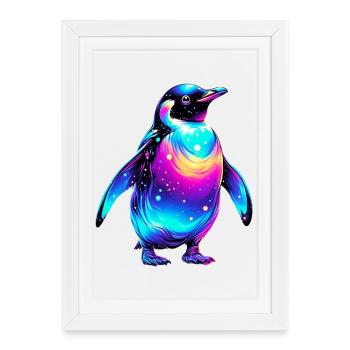 Penguin - Framed poster (27 × 37 cm) - white - Front