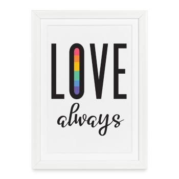Mois de la fierté LGBT - Love Always - Affiche encadrée (27 × 37 cm) - blanc - Devant