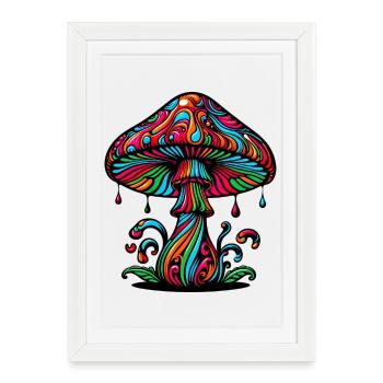 Fungo Funghi Mushroom Mushrooms - Framed poster (27 × 37 cm) - white - Front