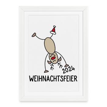 Fête de Noël 2024 - Affiche encadrée (27 × 37 cm) - blanc - Devant
