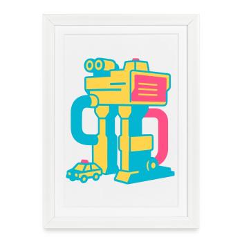 Pop Art Toy Set - Framed poster (27 × 37 cm) - white - Front