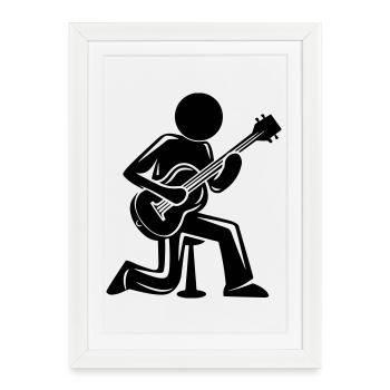Guitarist Guitar Musician - Framed poster (27 × 37 cm) - white - Front