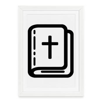 bible - Affiche encadrée (27 × 37 cm) - blanc - Devant