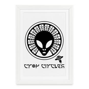 Ancient Alien Crop Circle - Framed poster (27 × 37 cm) - white - Front