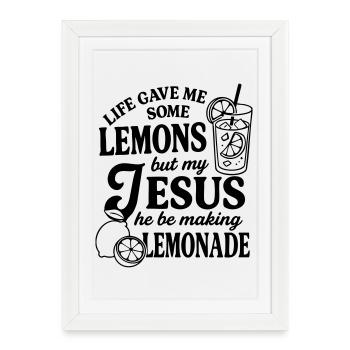 La vie m’a donné des citrons - Affiche encadrée (27 × 37 cm) - blanc - Devant