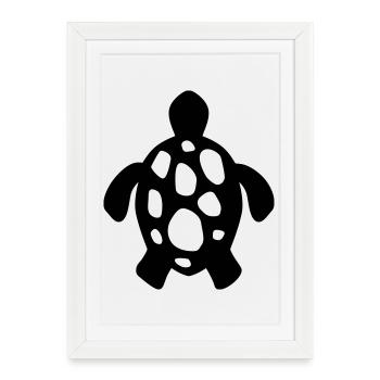 Sea Turtle – Underwater & Beach Motif - Framed poster (27 × 37 cm) - white - Front