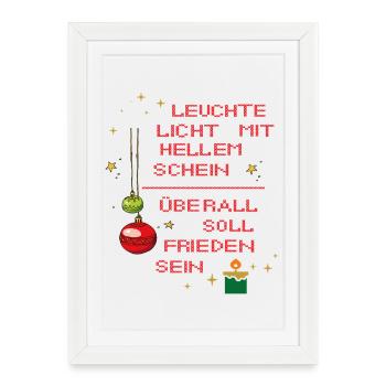 Leuchte Licht mit hellem Schein - Gerahmtes Poster (27 × 37 cm) - Weiß - Vorne