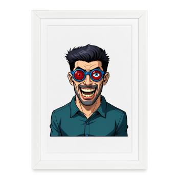 I'M WATCHING YOU #1 - geek & scifi - Affiche encadrée (27 × 37 cm) - blanc - Devant