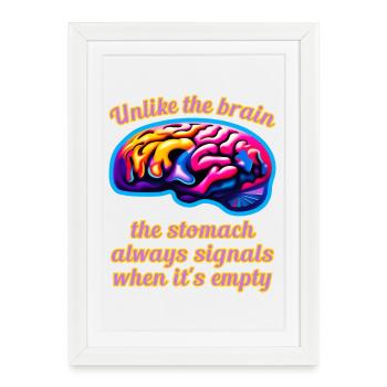 Brain & Stomach A - Framed poster (27 × 37 cm) - white - Front