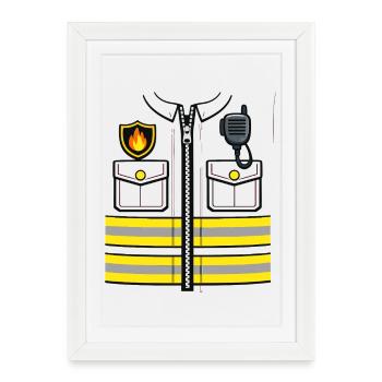 Firefighter Costume Replacement Funny Gift - Framed poster (27 × 37 cm) - white - Front