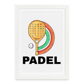 Je peux pas j ai padel - Affiche encadrée (27 × 37 cm) - blanc - Devant