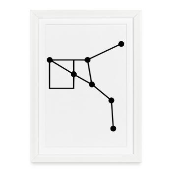 Constellation Geometry Lines - Framed poster (27 × 37 cm) - white - Front