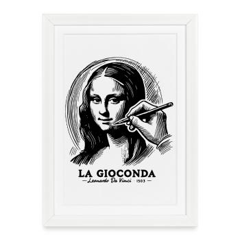 Gioconda - Affiche encadrée (27 × 37 cm) - blanc - Devant