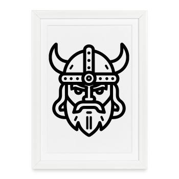viking - Affiche encadrée (27 × 37 cm) - blanc - Devant