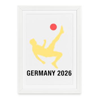 Footballer 2026 Germany Fan - Framed poster (27 × 37 cm) - white - Front