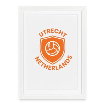 Utrecht Volleyball Shield - Framed poster (27 × 37 cm) - white - Front