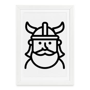 viking - Affiche encadrée (27 × 37 cm) - blanc - Devant