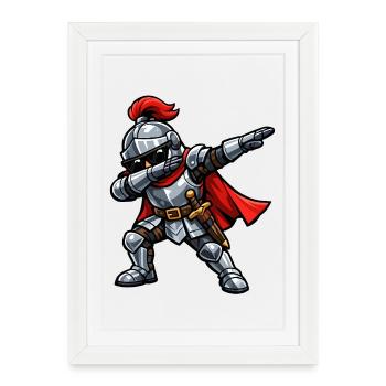 Chevalier Dab - Affiche encadrée (27 × 37 cm) - blanc - Devant