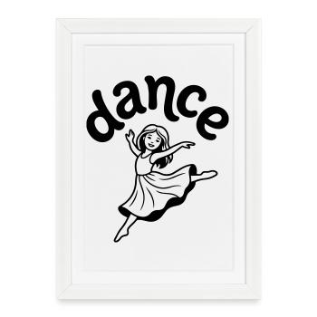 danseuse - Affiche encadrée (27 × 37 cm) - blanc - Devant