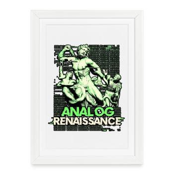 Renaissance analogique - Affiche encadrée (27 × 37 cm) - blanc - Devant