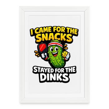 Gurkenheld: Snacks instead of dinks - Framed poster (27 × 37 cm) - white - Front