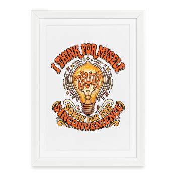 Think For Myself - Framed poster (27 × 37 cm) - white - Front