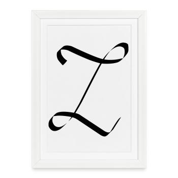 Letter Z - Framed poster (27 × 37 cm) - white - Front
