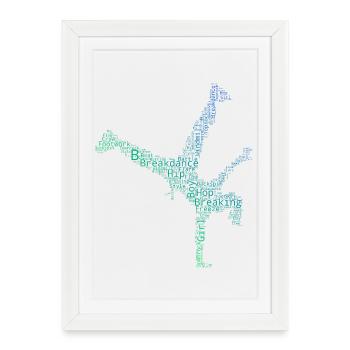 Street Dance Gift Idea for a Hip-Hop Dancer - Framed poster (27 × 37 cm) - white - Front