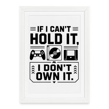 Si Je Ne Peux Pas Le Tenir T-Shirt Gamer Geek - Affiche encadrée (27 × 37 cm) - blanc - Devant