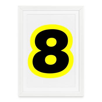 8 Number Symbol - Framed poster (27 × 37 cm) - white - Front