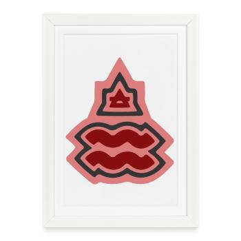 Zodiac Tribal Aquarius and Air - Framed poster (27 × 37 cm) - white - Front