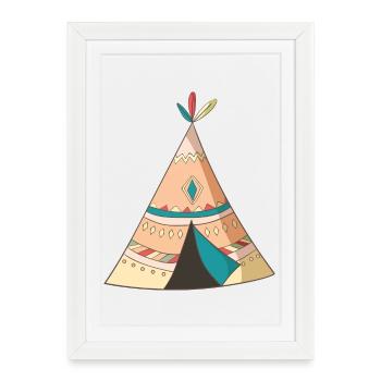 Tipi - Affiche encadrée (27 × 37 cm) - blanc - Devant