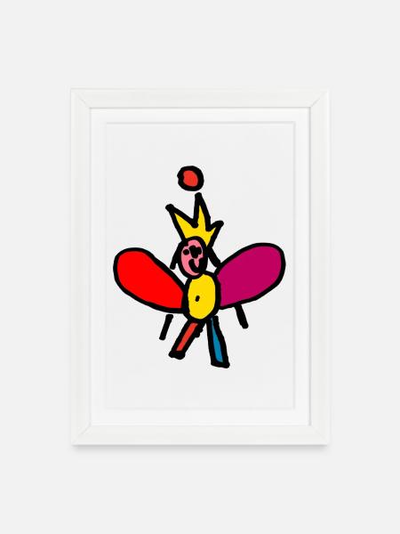 Elfenkönigin - Gerahmtes Poster (27 × 37 cm) - Weiß